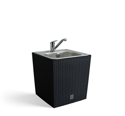Zahradní umyvadlo Lavabo Ratan Mini antracit