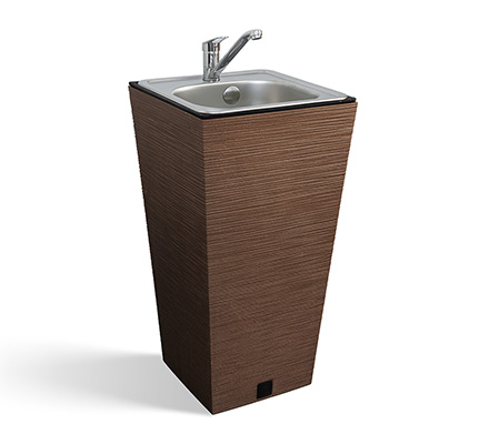 Zahradní umyvadlo Lavabo Furu hnědé
