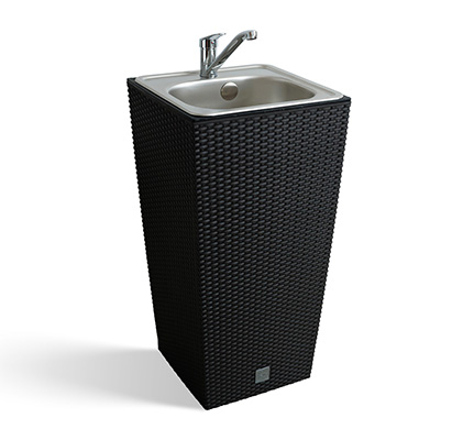 Zahradní umyvadlo Lavabo Ratan tmavě hnědé